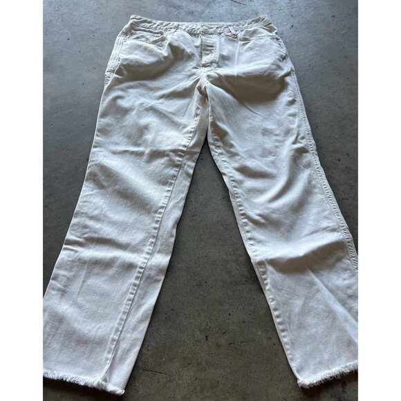 We the Free Flare Pull ON Pants Women’s Size 27 Cream White Travel - Picture 2 of 16